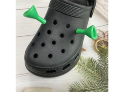 2026 chaveiros para Sapatos Charms Shrek Orelhas Cartoon 3d Impresso Diy para Crocs