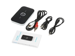 Docooler B6 2 Em 1 Transmissor E Receptor Bluetooth Sem Fio A2dp Adaptador De Áudio Bluetooth Leitor De Áudio Portátil Aux 3 5 Mm Preto*