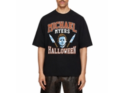 Rockinstone Halloween Movie Varsity Style Michael Black Adult T-shirt Size:xxxl