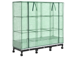 Conjunto 3 Vaso De Jardim Vidaxl Branco Polipropileno (120 X 40 X 129 Cm)