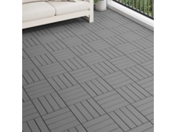 Vidaxl Telha De Deck Design 3d 11 Unid. Cinzento 30 X 30 Cm Wpc
