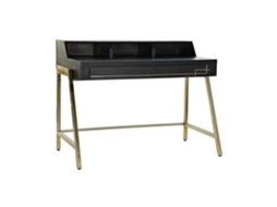Secretária Dkd Home Decor Preto Metal Dourado Madeira de Mangueira 125 X 74 X 93.5 Cm