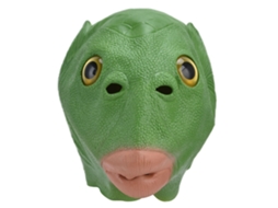 Máscara de Cabeça de Peixe de Látex para Halloween Cosplay Fantasia Adulto Animal Divertida S/MARCA