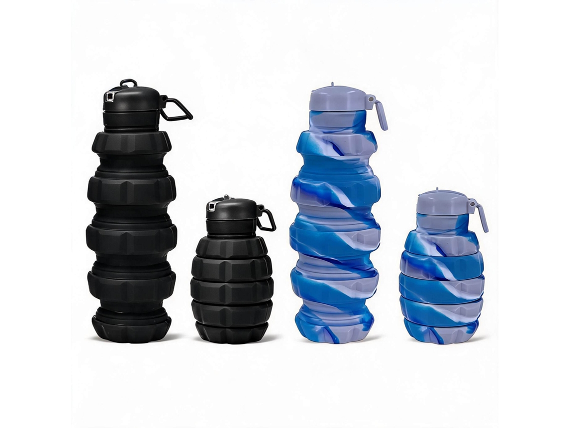 Garrafa de água dobrável, 500ml, para atividades ao ar livre, 2 unidades HENTEN HOME
