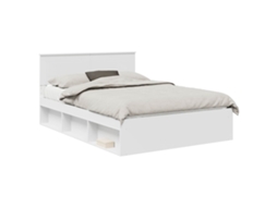 Estrutura da Cama Branco 160x200 cm Madeira Processada MAISON EXCLUSIVE