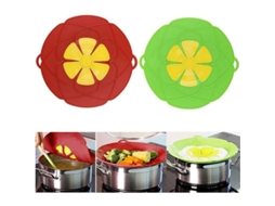 Tapa Antiderramante de Silicona, Herramienta de Cocina Multifunción, Apto para Horno Y Microondas, 2 Piezas