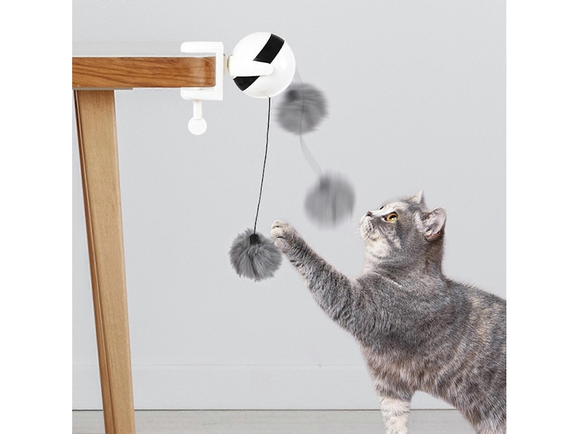 Brinquedo Interativo Automático Para Gatos Com Bola De Peluche E Elevação