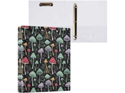 Pasta de 3 Argolas para Papel Tamanho Carta , Organizador Redondas com Prancheta, Suporte Pran (27,9 X 21,6 Cm)