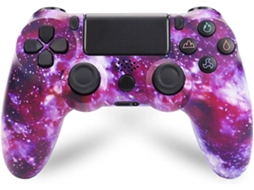 Controlador Ps4 Controlador de Jogo Sem Fio Ps4 Controller para Playstation 4 com Dupla Vibração e Cabo de Carregamento Galáxia Roxa YIZHOOD