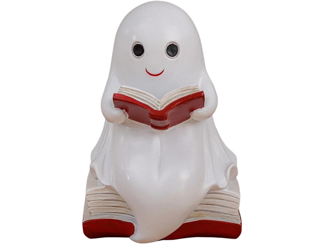 Fantasma De Halloween Com Luz Led, Estatueta Fofa Resina, Decoração