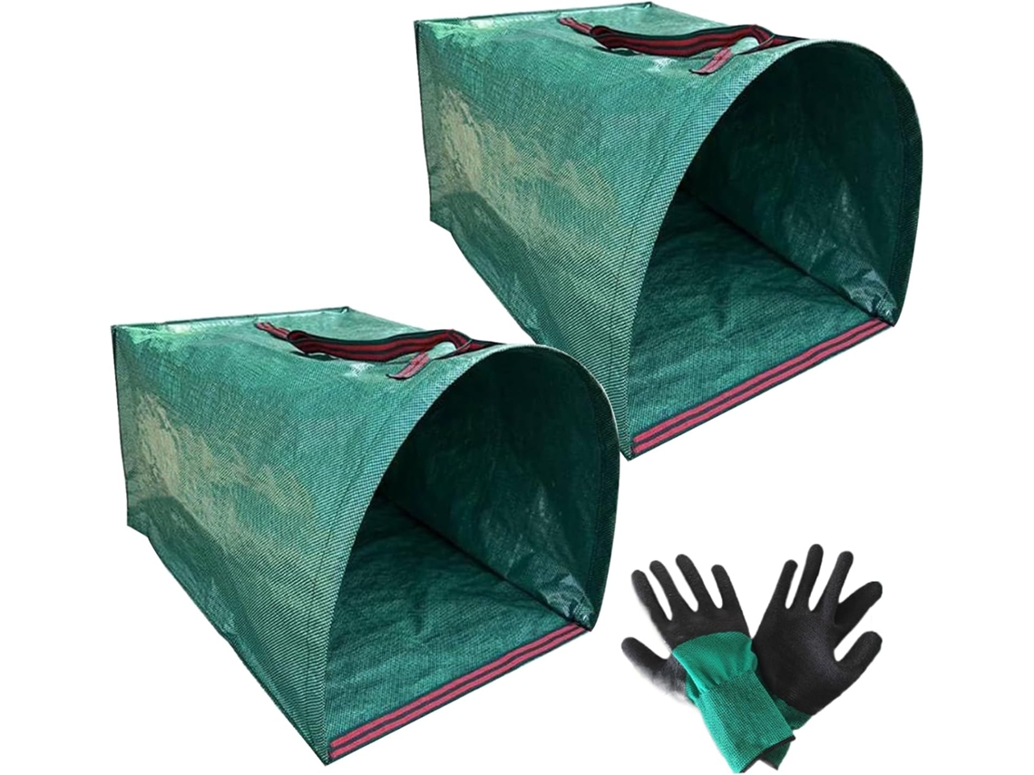 Sacos Para Jardim, Coletor De Folhas | Conjunto De 2 Pás De Lixo Reutilizáveis Com Luvas Para Gramad Gokoco