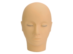 Cabeça De Boneca De Silicone Para Prática De Cílios Extensos 3 Camadas Maquiagem Beleza Café Claro