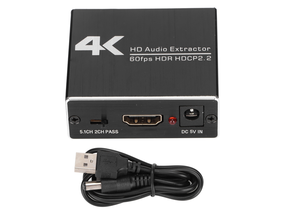 Aetheria extrator de Áudio Interface Multimídia Hd 4k com Saída de Áudio 3.5mm Ay78v20