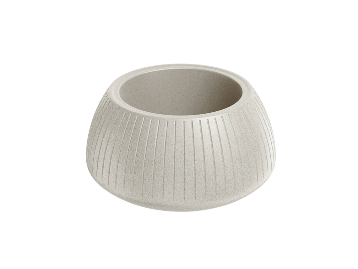 Vaso De Flores Coro Bowl Em Formato Rotomoldado Com Areia Ø40x20