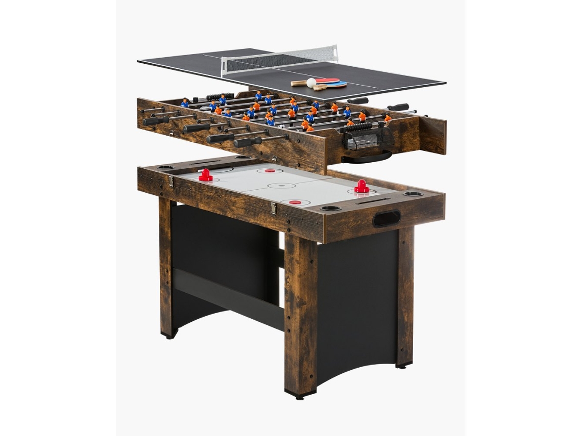 Mesa De Jogos 3 Em 1 Com Air Hockey, Pebolim E Tênis De Mesa Tekmaquinas