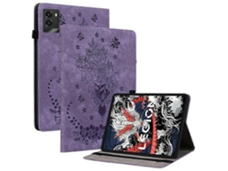 Capa Protetora Para Tablet Lenovo Legion Y700 Em Couro Pu Com Suporte Cartão Antirriscos, Estampa Floral Rosa. Tuotuo (2025)