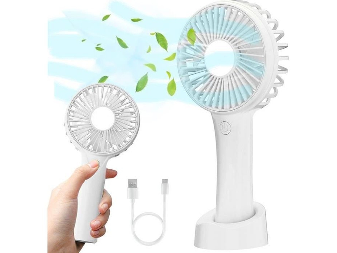 Mini Ventilador USB Recarregável Branco BRILVIBERA