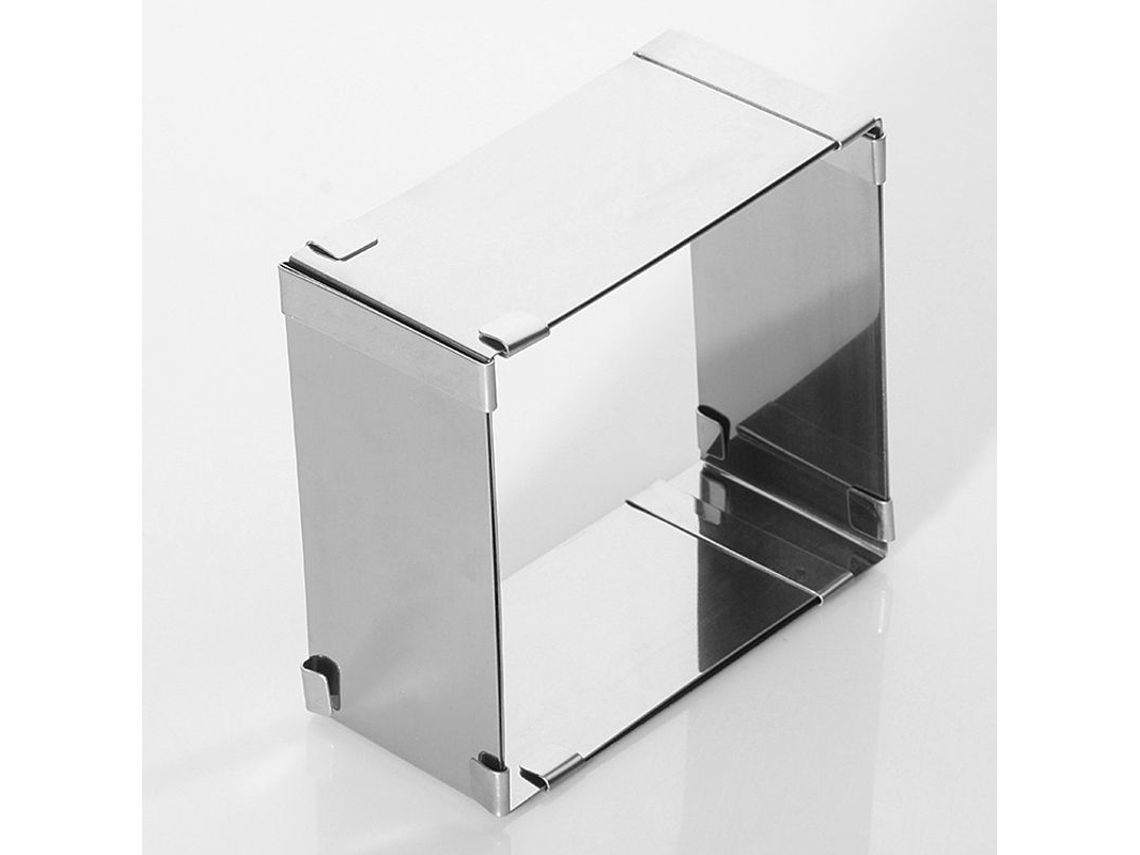 Molde Ajustable De Acero Inoxidable Para Pasteles Antiderrame Cuadrado Para Hornear Postres Tarta Mousse