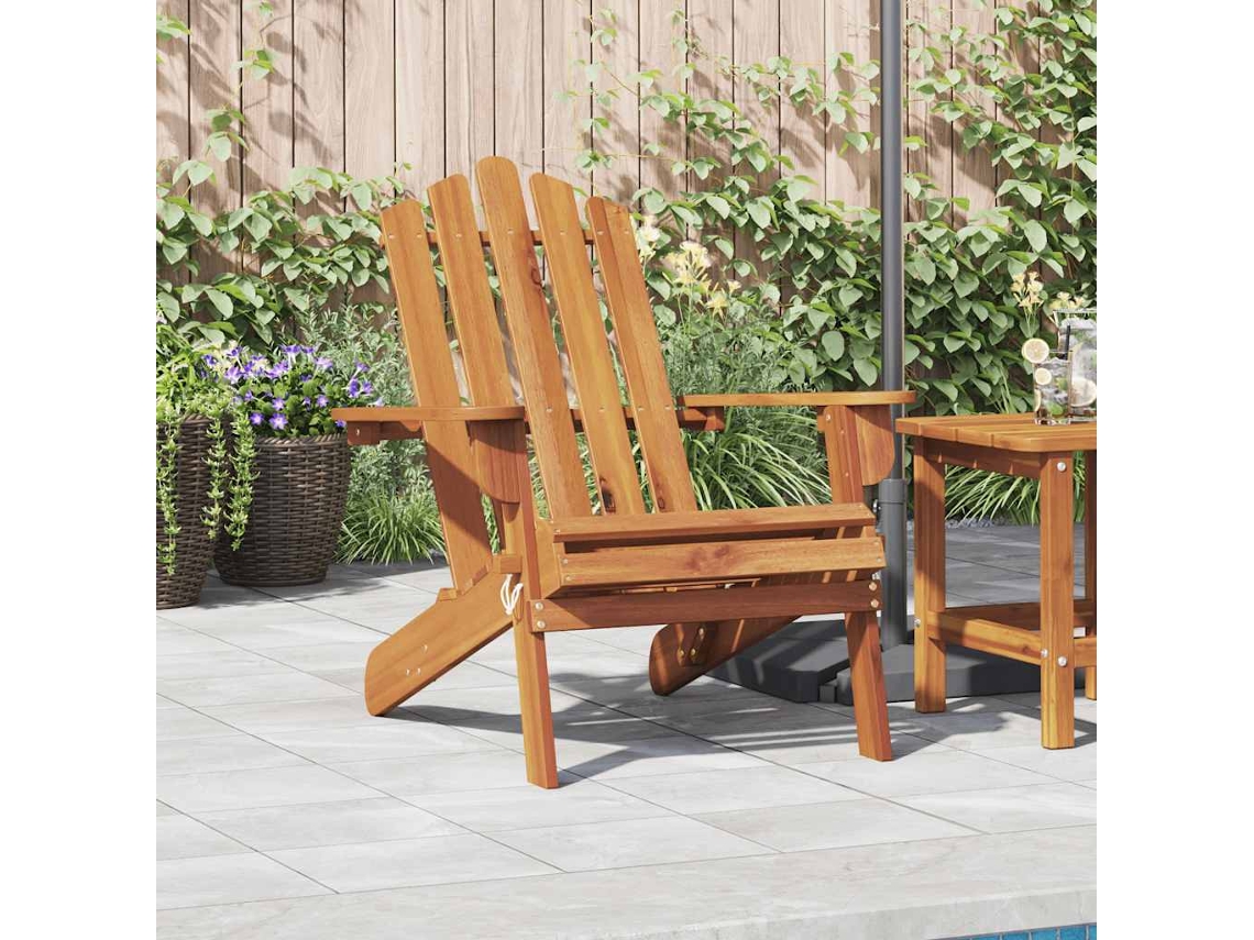 Vidaxl Cadeira Adirondack Para Jardim Em Madeira De Acácia Maciça