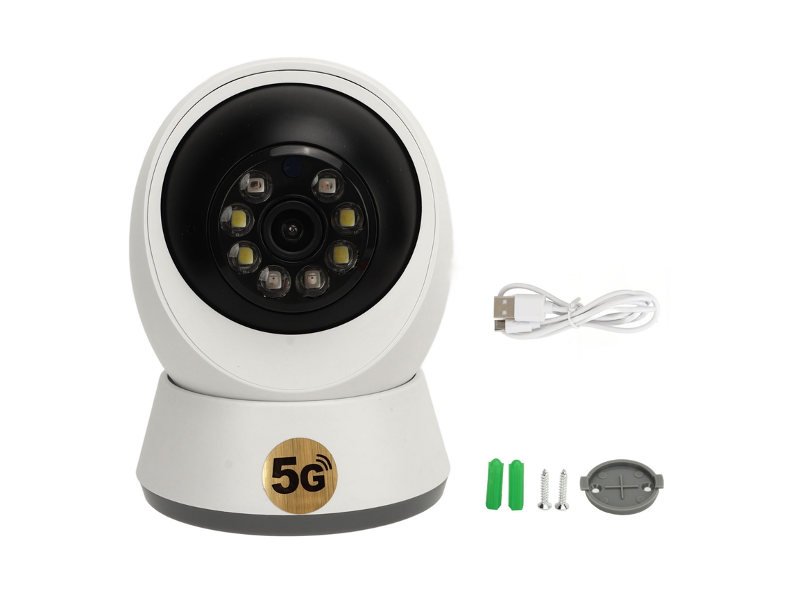Câmara De Segurança Residencial 1080p Wifi Ptz 360 Graus Visão Noturna Áudio Bidirecional Detecção De Movimento Plug Uk 100‑240v