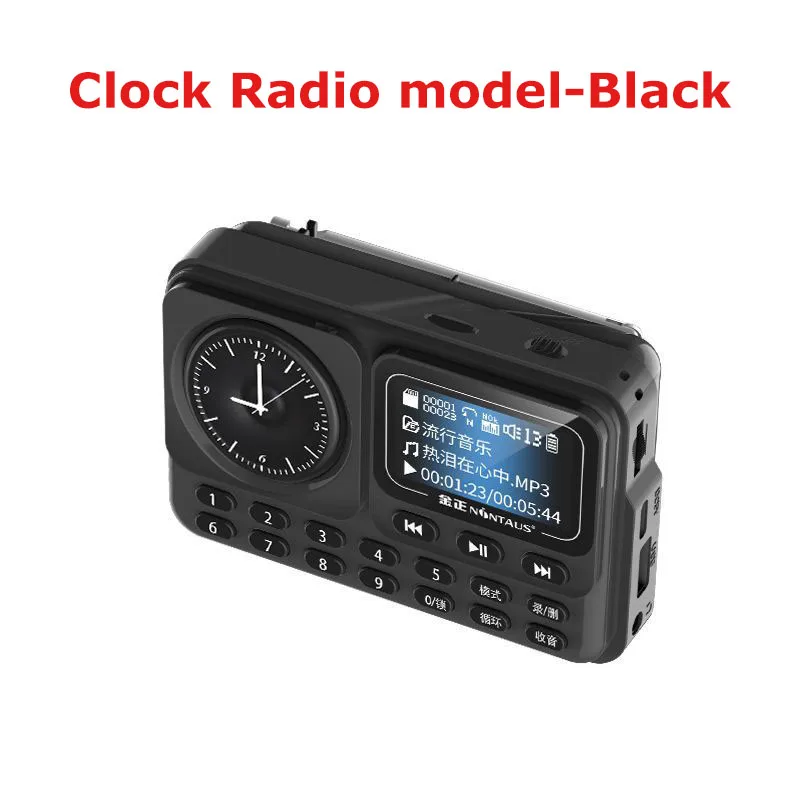 Rádio Relógio Multifuncional com Bluetooth Visor de Led para Letras das Músicas e Suporte para Gravação em Hd MDUG