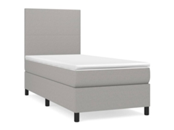 Box Spring Bed, Box Spring Beds Vidaxl Cinzeto Tecido (100 X 200 Cm)