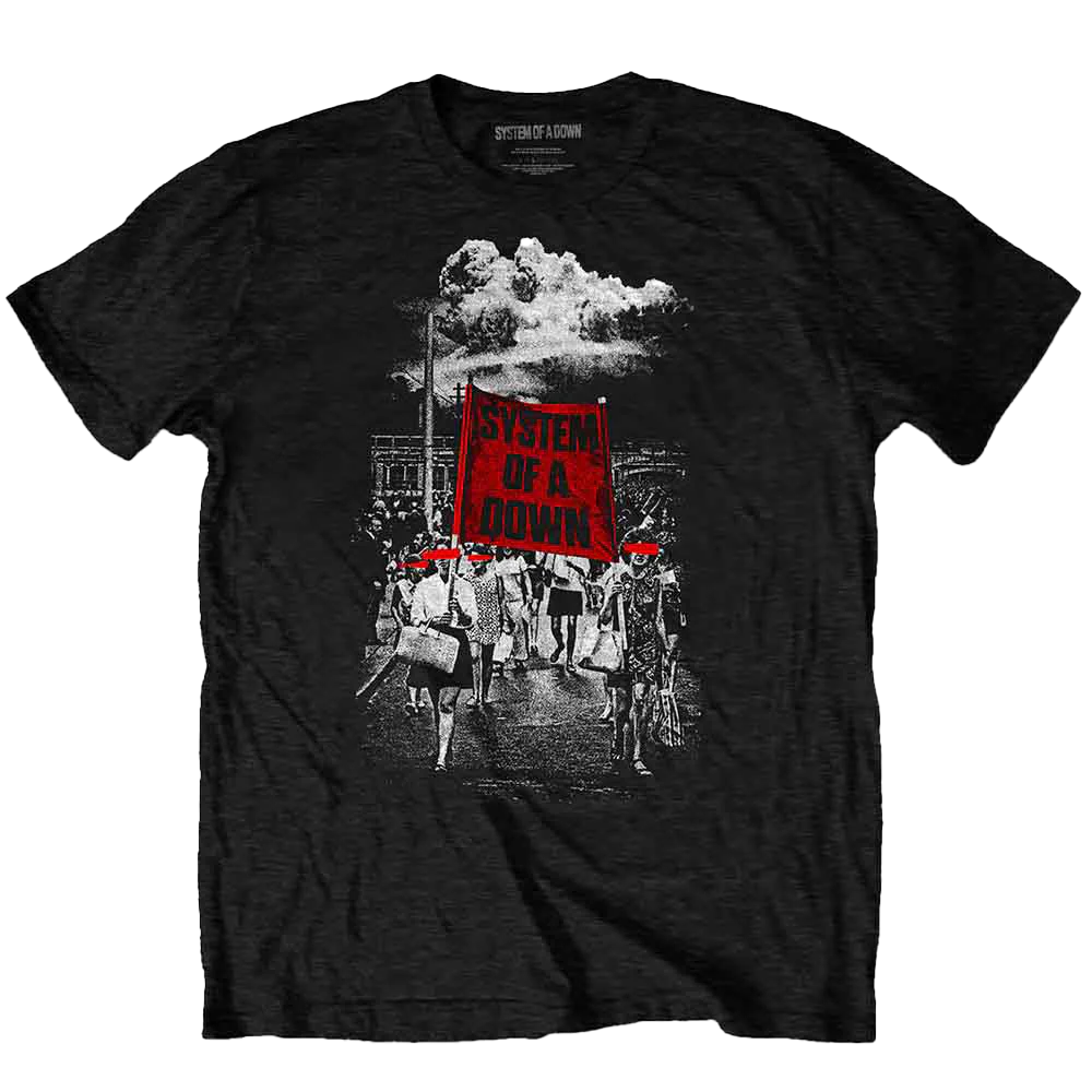System Of A Down Banner Marches T-shirt Unisex Rockinstone Size:s