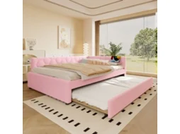 Sofá cama 140x200 Cm, Led, Abajur, Cama, Usb, Rosa VSOGA