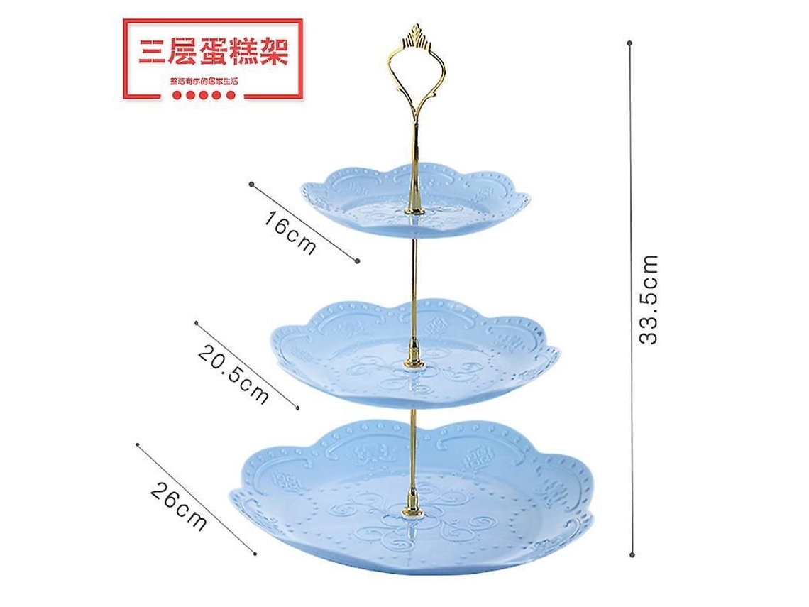 Soporte De Bolo De Plástico Branco De 3 Camadas Para Bolos E Cupcakes Estilo 7