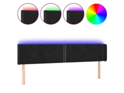 Led Headboard, Led Headboards Vidaxl Preto Veludo (183 X 16 X 78/88 Cm)