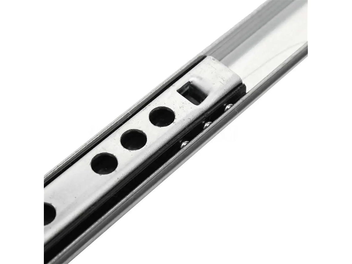 1par De Corrediças Esferas Para Gaveta, Duas Seções, 17mm De Largura, Em Aço, Dobráveis, Para Móveis 246mm, 10 Polegadas