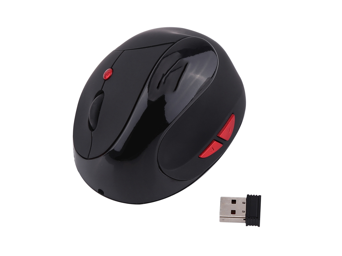 Mouse Gamer Sem Fio Recarregável Óptico Vertical Para Jogadores Profissionais Preto
