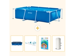 Intex Piscina Com Estrutura Retangular - 300x200x75 Cm - 5-peças S151