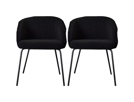 Conjunto de 2 poltronas Bouclette Teddy Moka La Factory - Teddy Moka Charcoal