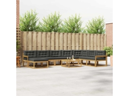 Vidaxl Conjunto De Sofás Para Exterior 9 Pcs Branco E Antracite