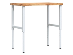 Bancada de trabalho VIDAXL Marrom Madeira de acácia (100x60x(73-99,5)cm)