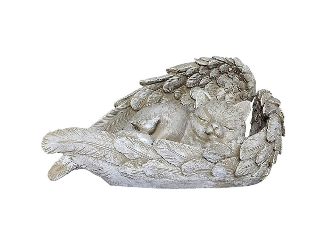 Estatua Memorial De Mascota Con Alas De Ángel, Resina Para Jardín, Perro Gato, Decoración Exterior