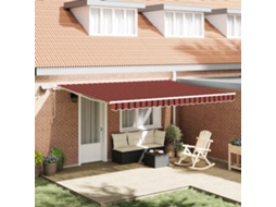 Vidaxl Toldo Retrátil Laranja E Castanho 450 × 350 Cm