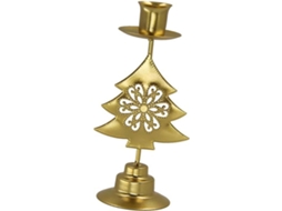 Castiçal De Natal Oco Em Ferro, Ideal Para Festas, Decoração De Mesas E Enfeites Natalinos.