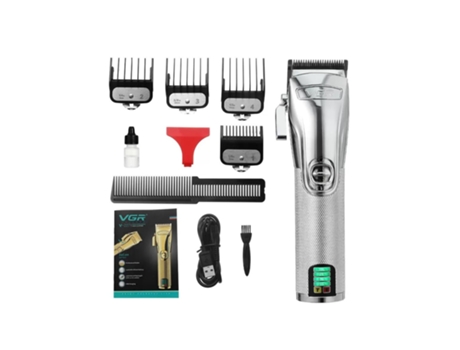 Barbeador elétrico profissional sem fio recarregável USB Vgr V-227