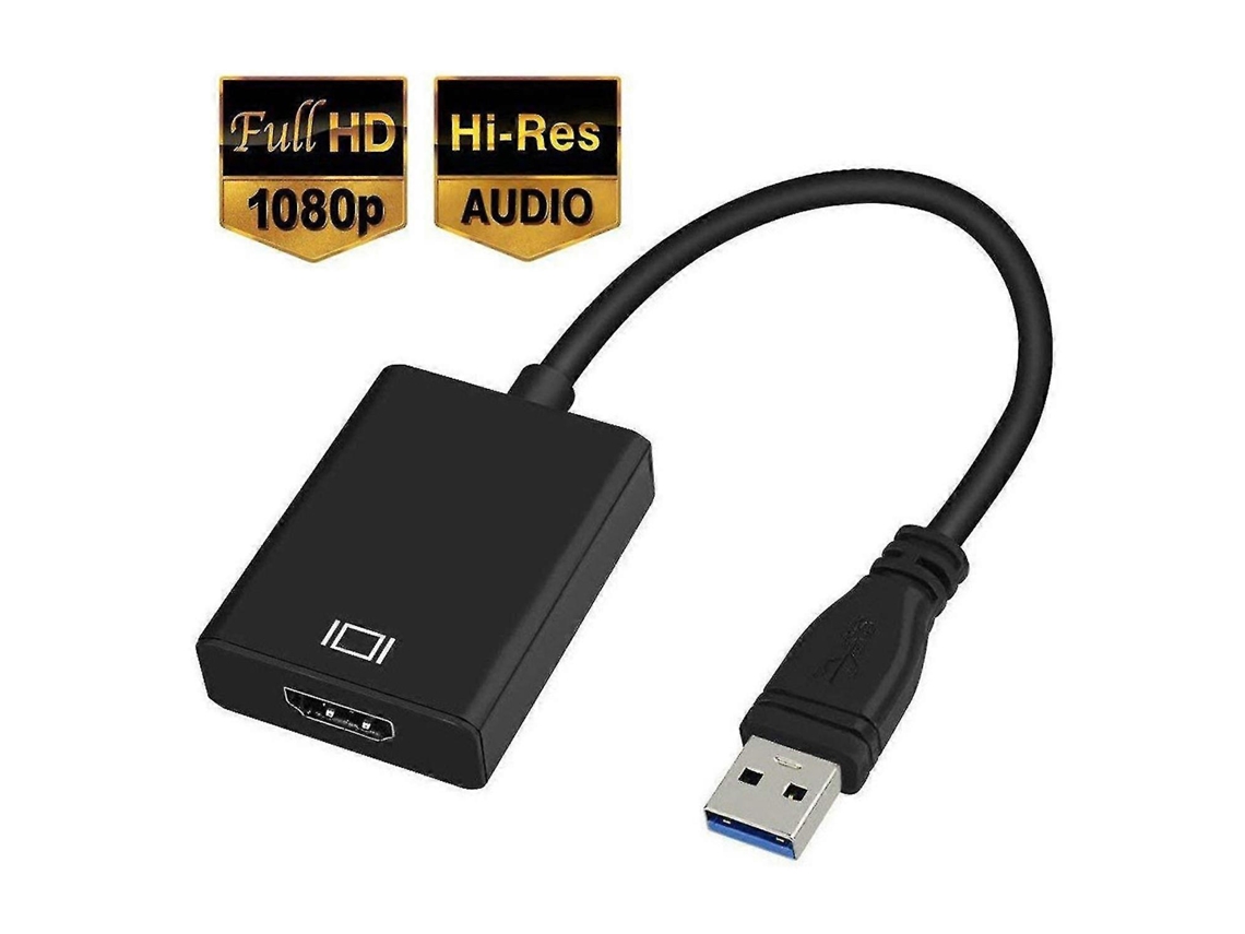 Adaptador Usb 3.0 Para Hdmi Hd 1080p Com Saída De Áudio Aquaforge