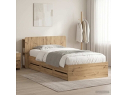 Vidaxl Estrutura De Cama Com Armazenamento E Cabeceira 80 X 200 Cm