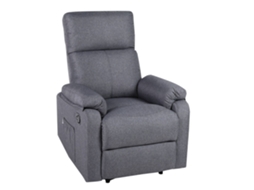 Poltrona Relax Reclinável Manual Ecode® Com Tecido Lavável E Braços Acolchoados | Cinza Escuro
