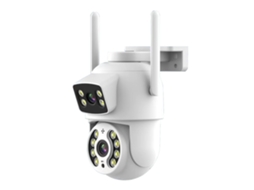 Câmara De Segurança Inalámbrica Dual 3mp Wifi Ip66 Visión Nocturna Color Audio Bidirecional Interior/exterior