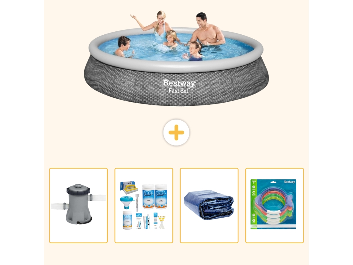 Bestway Piscina Bestway Fast Set Redonda - 396x84 Cm - 5-peças S282