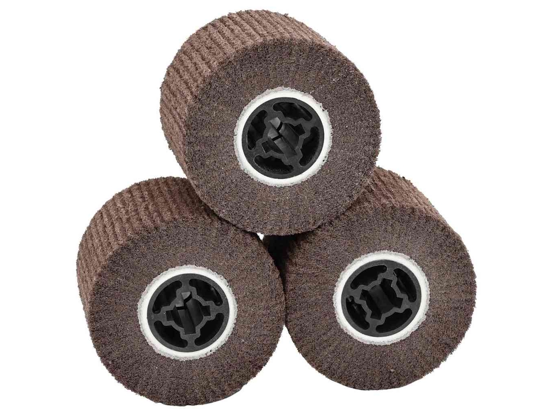 Conjunto 3 Rolos De Lixa Vidaxl Castanho Fibra (12 X 12 X 10 Cm)