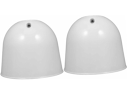 Conjunto De 2 Luminárias Com Copos De Pvc Branco Para Ventilador De Teto.