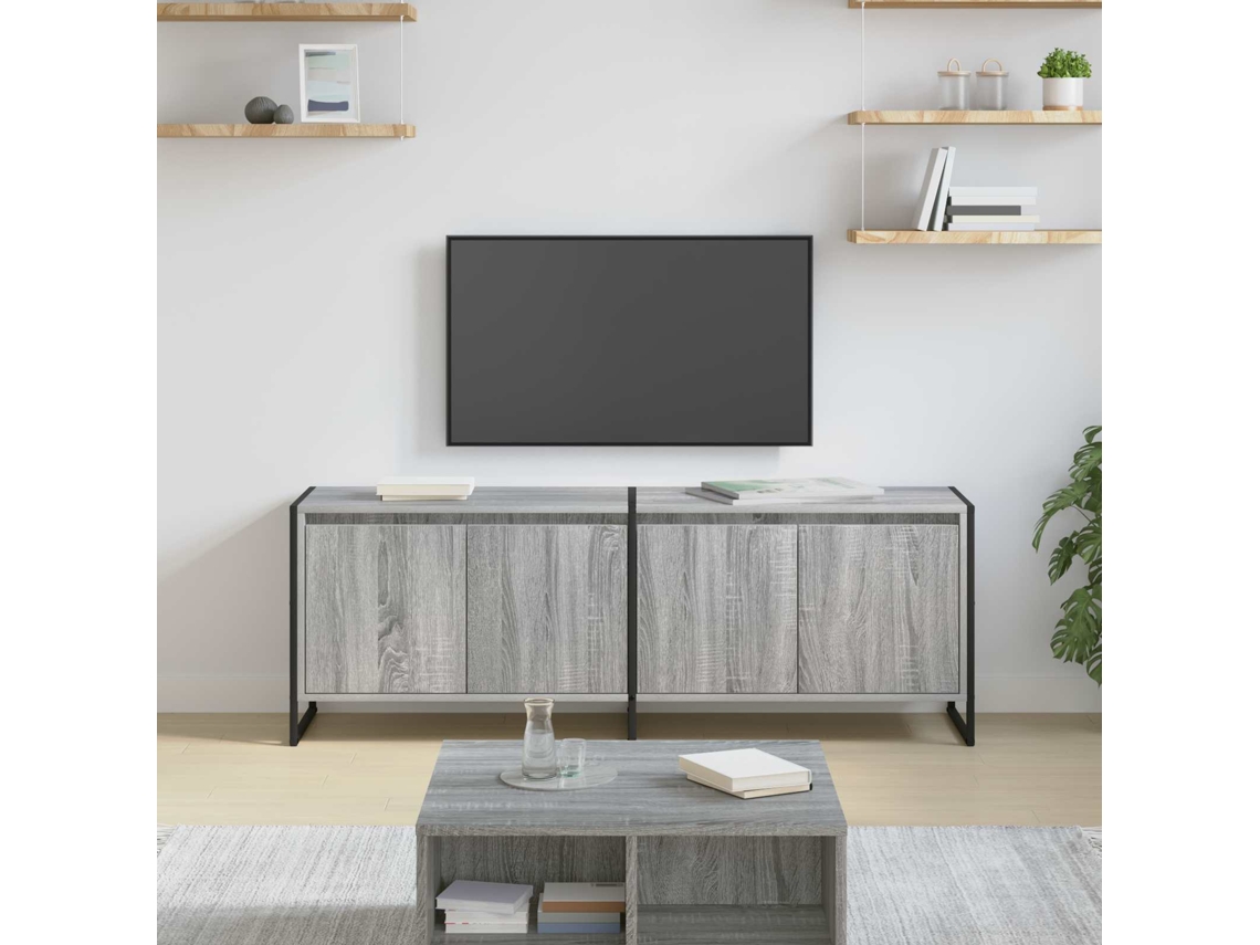 Vidaxl Gabinete Para Tv 140 X 36 X 49.5 Cm Cinza Sonoma