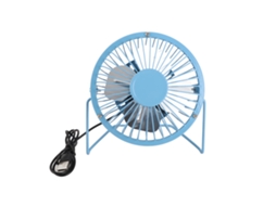 Ventilador de Mesa Mini 4 Polegadas Metal Usb Circulador de Ar Pequeno para Mesa Azul
