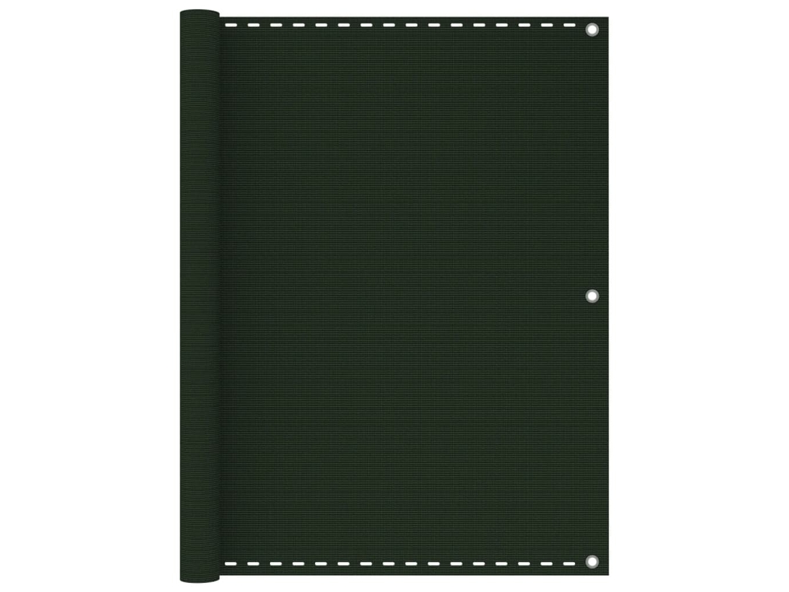 Lovely Home Tela Toldo de Varanda 120X400 Cm Pead Verde-Escuro